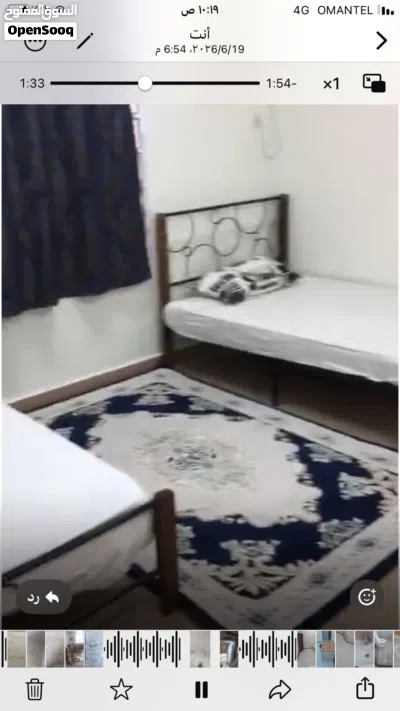 شقه مفروشه كاملا للإيجار في إبراء 3