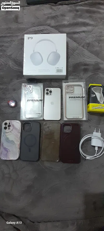 iPhone 12 pro max ايفون 12 برو ماكس وكالة انظف جهاز بالاردن على تحدي معاه ملحقات ولونه ذهبي مميز 3
