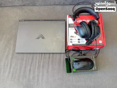 تجميعه لابتوب العاب HP victus RTX 4050+hyperx cloud 3 headset+Razer deathadder gaming mouse 4