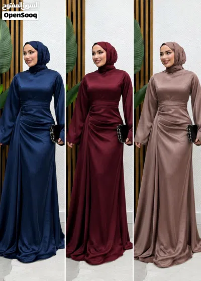 فستان سهر احمر للمحجبات 2