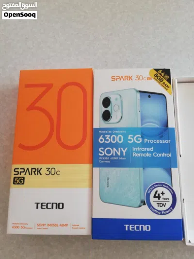 جهاز جديد Spark 30c 5G رام 8 جيجا 128 مكفول سنة متوفر توصيل وهدية 3