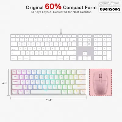 كيبورد ابيض ميكانيكي من K530 PRO red dragon شبه جديد مع جميع ملحقاته في كرتونه 4