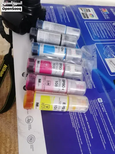 فرصة لا تعوض: طابعة إبسون L8050 الاحترافية وكاله بالكرتونة 2026 تطبع A4 تطبع باجات. وعلى CD الخ 2