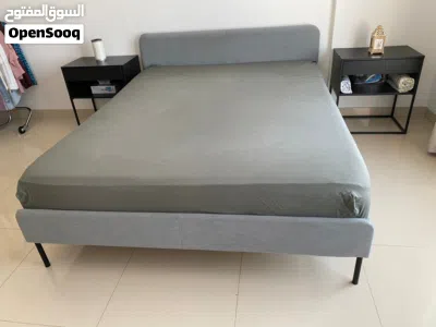 160x200 cm Modern Bed + 2 Bedside Tables + Mattress 2