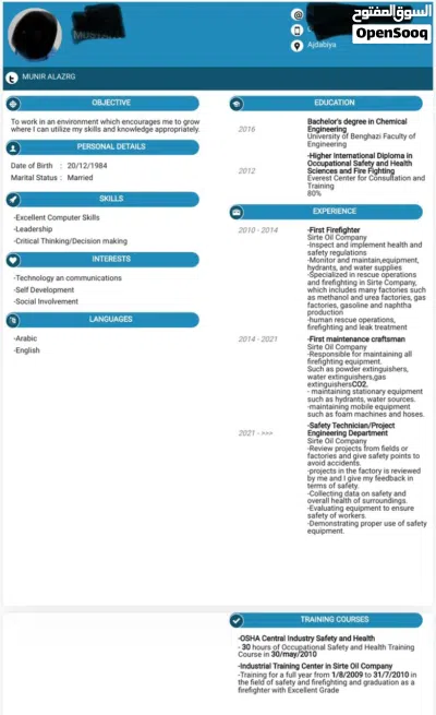 تصميم سيره ذاتيه احترافيه للبحث عن العمل cv design with specific details 3