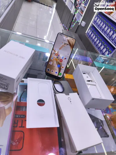 استعمال ايام فقط HONOR 200 5G كامل اغراضة الاصلية رام 24 جيجا 256 و 512 متوفر توصيل 3