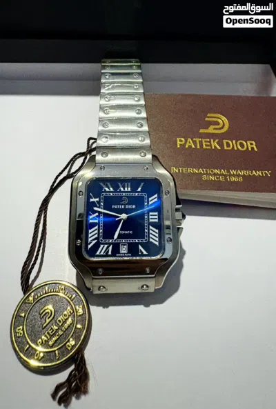 Patek Dior Automatic Watch 40mm Never Worn Full Set ساعة باتيك ديور اوتوماتك 40 مم جديدة مع العلبة 3