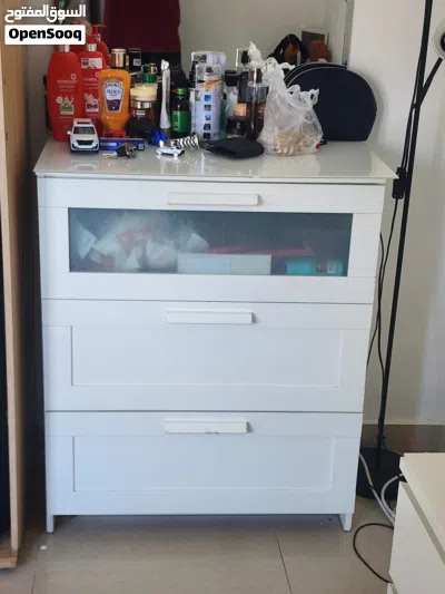 IKEA BEDROOM SET 3 Items bed (side table)+ Cupboard + Dressing table for only 50KD 3
