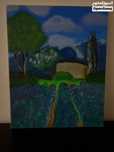 لوحات زيتية مرسومة يدوياً لانمي و طبيعة Oild Paintings for nature and Anime 2