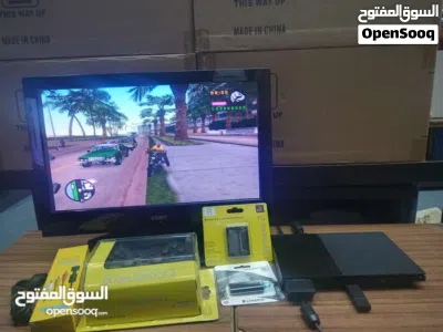 بلاي ستيشن 2 معدل 64 جيجا وعليه العاب اتاري كمان 4