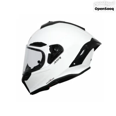 JUST1 J-GPRF Solid White Full Face Racing Helmet 3