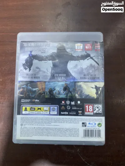 للبيع شريط shadow of Mordor سوني 3 2