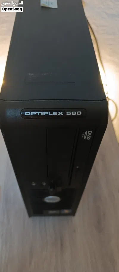 كمبيوتر Dell OPTIPLEX 580 سليم مناسب للدراسه والتصفح مع شاشه 180 درجه مع كامل وصلاته 4