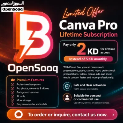 Limited offer: Canva Pro lifetime subscription, suitable for daily work, content creators,designers 4