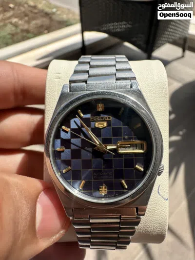 لهواة والتميز.. ساعة Seiko 5 Vintage "بلو تشيكر" نادره- إصدار السبعينات بسعر حرق 3