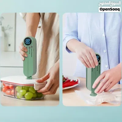 جهاز شفط و تفريغ الهواء و لحام الاكياس و حفظ الطعام من الجراثيم و البكتيريا لشهور طويله شحن كهربائ 4