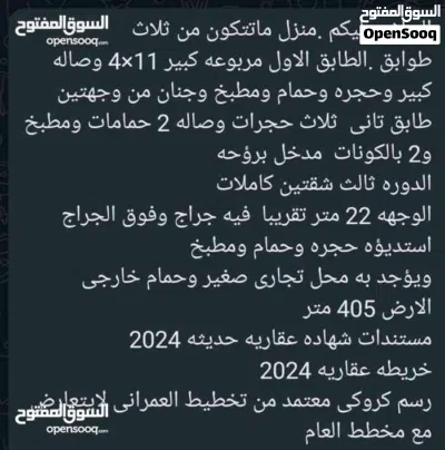 منزل للبيع في جنزور شرقيه مقابل مدرسه شهداء رمله 3