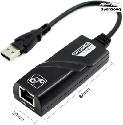 محول إيثرنت أنثى USB 3.0 ذكر A إلى RJ45 يربط الكمبيوتر أو الكمبيوتر اللوحي بجهاز راوتر أو مودم 2