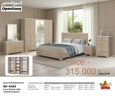 طقم غرفة نوم مكون من 6 قطع مع مرتبة طبية بسمك 12 سم Bed Room Set 6pcs With 12cm Medical Mattress 4