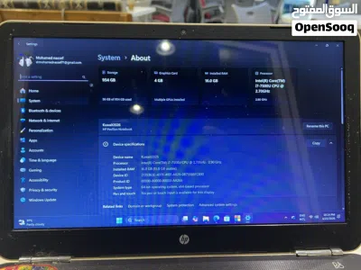 لاب توب اتش بي HP. كور اي سفن. CORE I7 3