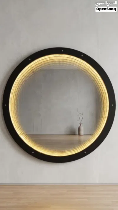 مرايا اضاءة لانهائية - مرآة اللانهاية (Infinity Mirror) - قطعة ديكور ملكية (قطر 90 سم) 4