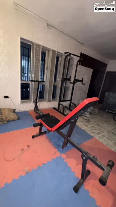 كرسي جيم يحمل وزن و متين و جيد جدا مستعمل ب حاله جديده 3
