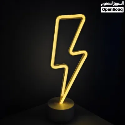 مصباح نيون LED على شكل صاعقة برق 2