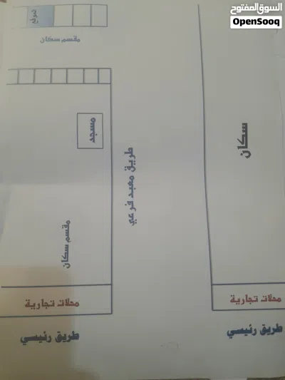 قطعة أرض وجهتين بها منزل ربي ايبارك 3