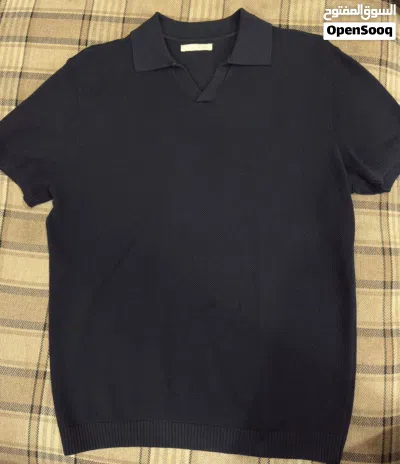 Zara navy blue polo shirt brand new size M 3