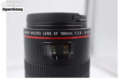 Canon EF 100mm f-2.8L Macro IS USM Lens نظيف جدا جدا 2
