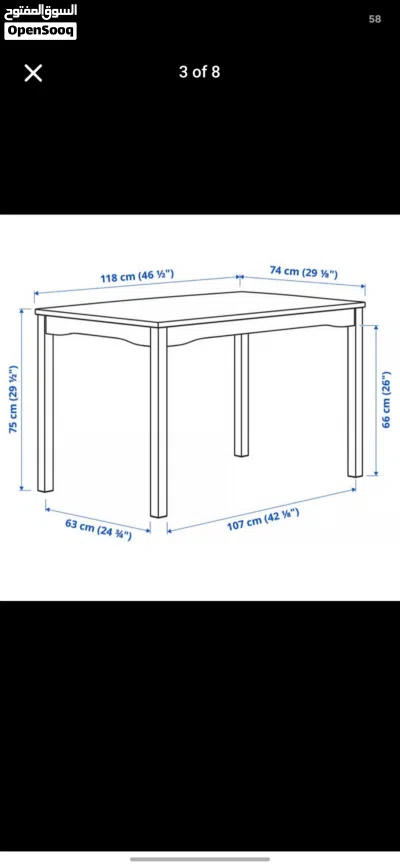 Ikea Dining Table With Two Chairs For Sale 2