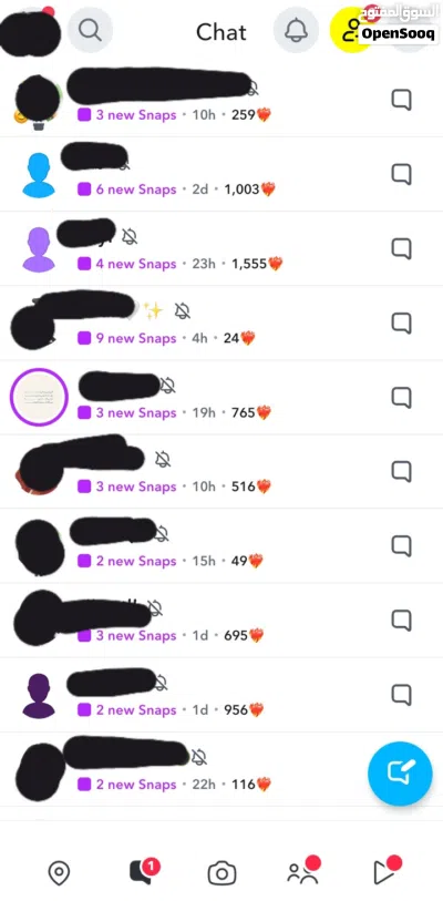 حساب سناب شات سكور فوق المليون و273 الف ومتابعين ب2200 درهم -قابل للتفاوض- 3