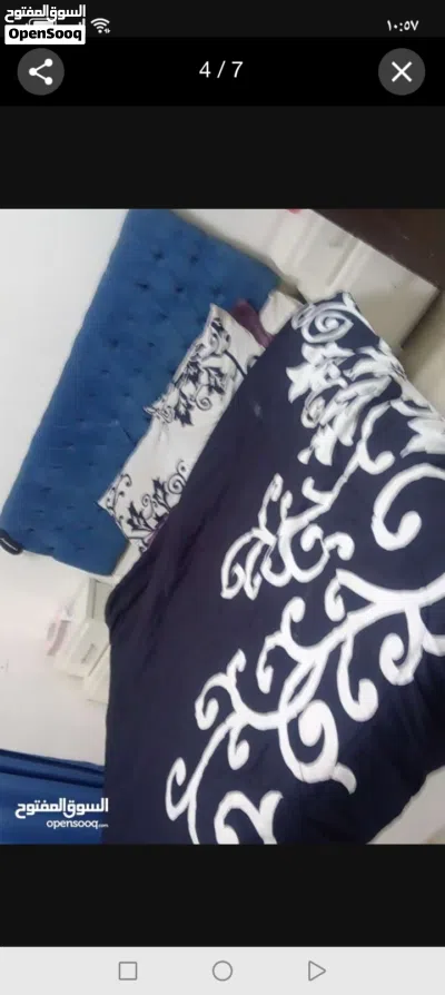 غرفه نوم لون ابيض مع الفرشة خشب زان 4