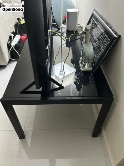 Tv table glass metal 2