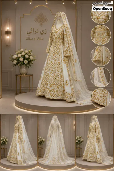 عمانية و فستان الابيض مستعمل مره واحده جديد ونظيف 2