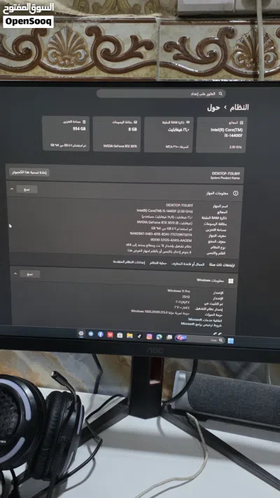للبيع تجميعة Gaming ومونتاج متكاملة مع شاشتين وملحقاتها 4