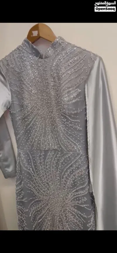 فستان شك خرز فضي 3