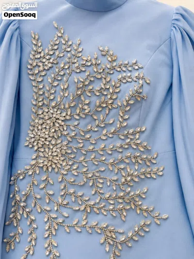 فستان سهره ازرق سماوي 4