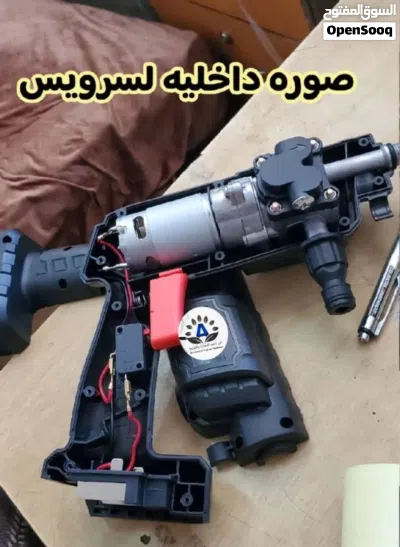 مضخة ماء لتنضيف الالواح والسيارات بطارريتين نظام 48 فلت لاسلكية معاء جميع ادواتها وكالة رقم 1 مضمون 2