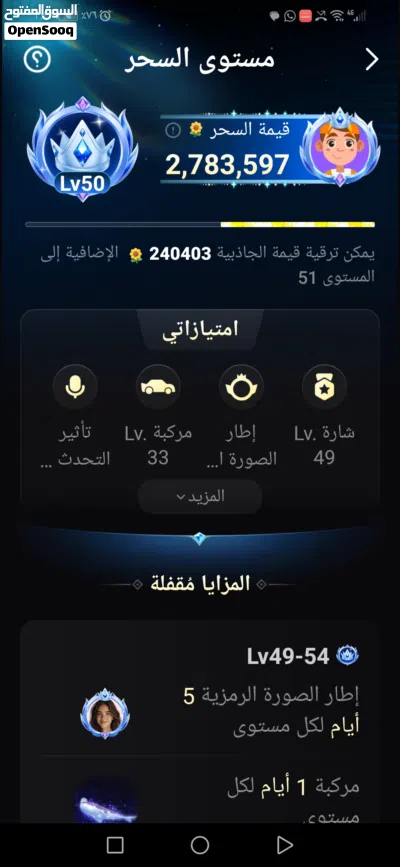 حساب لفل 2 للبيع 2