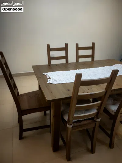 طاولة سفرة من شركة ايكيا .. قابلة للتمدد مع 6 كراسي 2
