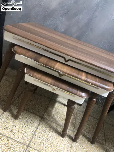 طبلات ثلاثية وطبلة وسطية ابيض 4