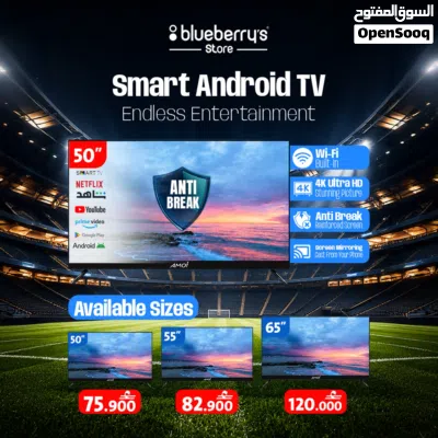 AMOI 50” Smart Android TV 4K Ultra HD Unbreakable Screen Available in 50”, 55” 65” Sizes 2