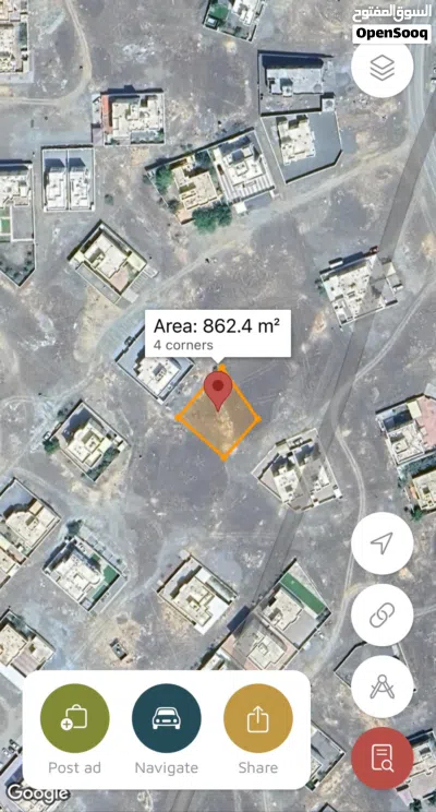 ارض للبيع في لزغ بمساحة 860 متر 2