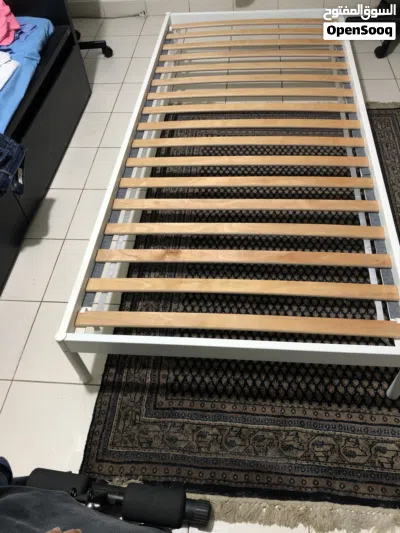 IKEA metal single bed white 180x200 2