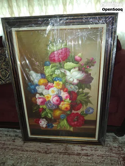 لوحة رسم سكين زيتي يدوي على قماش كانفاس جديدة الطول 109 والعرض 77 2