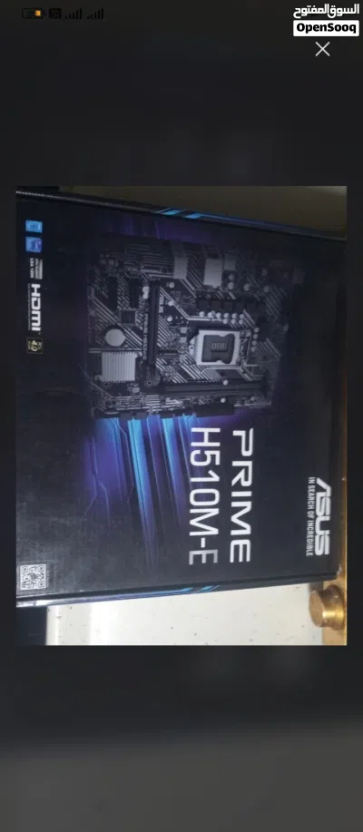 سلام عليكم للبيع كومبو i5 11400f البورد h510 من اسوس و مبرد مائي كيس ابيض جديد نقص كارت و رامات و ب 4