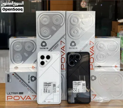 مشغل ايام pova 7 Altra 5G رام 24 جيجا 256 مكفول بالشركة اغراضة والكرتونة الاصلية متوفر توصيل وهدايا 3