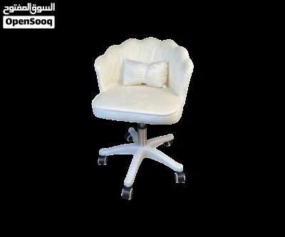 كرسي مكتبي ومكياج مخملي أنيق تصميم فيونكة وارتفاع قابل للتعديل الاستخدامات: مثالي ككرسي مكتب منزلي 2