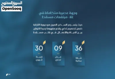تملك وحدتك السكنية باقساط ميسرة وبدون فوائد على بعد 3 دقائق من شارع السلطان قابوس بتشطيبات فندقية 3